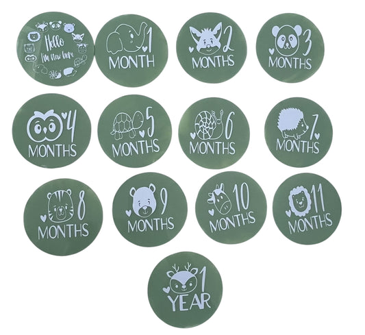 Animal Theme Monthly Milestones